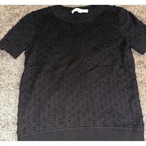 Loft black pattern top